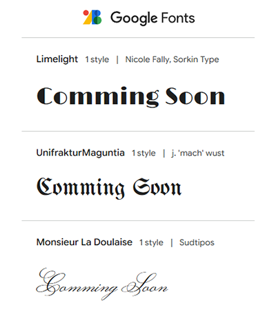 Google Fonts