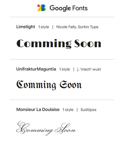 Google Fonts