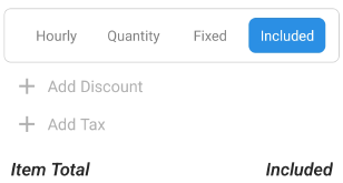 Hourly, Quantity, Fixed, & Included Sub-Pricing Options