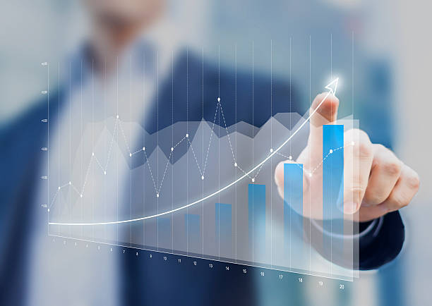 A chart showing a business's income reports and analytics